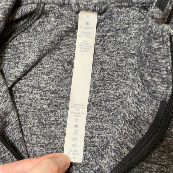 Lululemon Heathered Black Surge Warm 1/2 Zip Hoodie - Picture 4 of 16